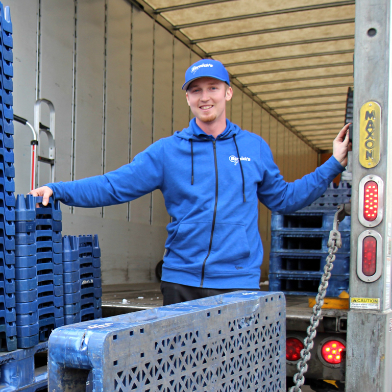 guy on delivery truck